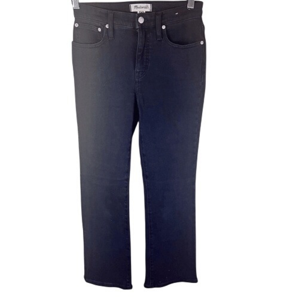Madewell Mid Rise Kick Out Women's Straight Jeans Size 25 Black 5-Pocket